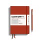 Caiet a5 dictando coperta flexibila rosu inchis leuchtturm