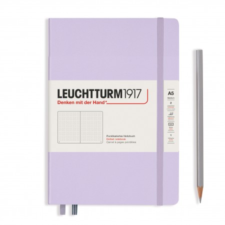 Caiet a5 punctat coperta rigida lila leuchtturm