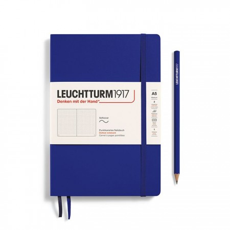 Caiet a5 punctat coperta flexibila albastru cerneala leuchtturm Caiet a5 punctat coperta flexibila albastru cerneala leuchtturm
