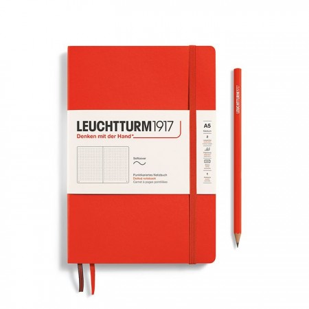 Caiet a5 punctat coperta flexibila portocaliu inchis lobster leuchtturm Caiet a5 punctat coperta flexibila portocaliu inchis lobster leuchtturm
