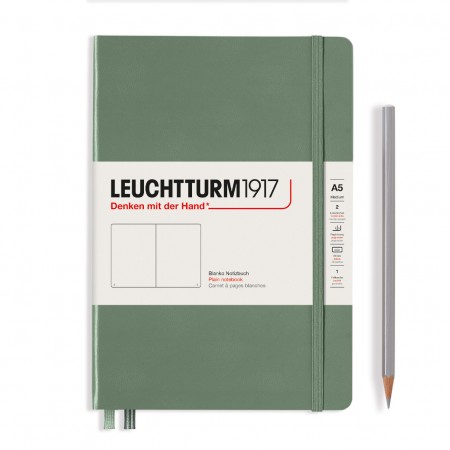 Caiet a5 velin coperta rigida olive leuchtturm