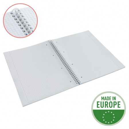 Caiet birou spira a4 80 file aritmetica albastru coperta carton colour'breeze esselte