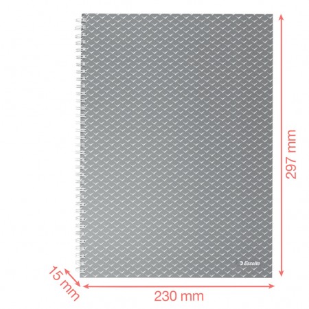 Caiet birou spira a4 80 file dictando albastru coperta carton colour'breeze esselte