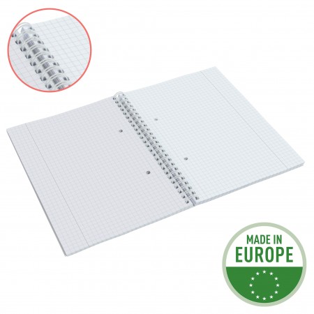 Caiet birou spira a5 80 file aritmetica verde coperta carton colour'breeze esselte