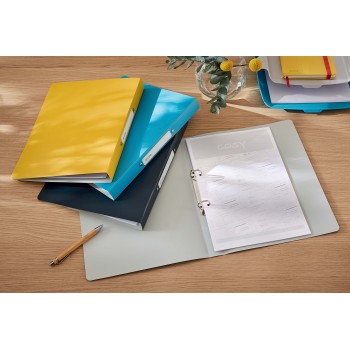 Caiet mecanic a4 2 inele 25mm/32mm cop flex galben chihlimbaritmetica cosy leitz