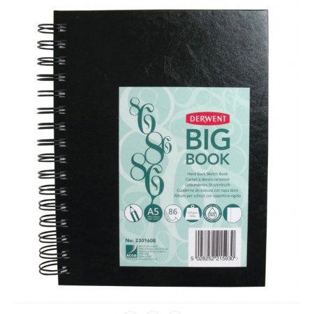 Caiet spira pentru schite a5 86 file 110g coperta neagra professional derwent Caiet spira pentru schite a5 86 file 110g coperta neagra professional derwent