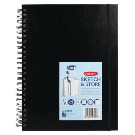 Caiet spira pentru schite si desen a4 56 file 165g cu mapa professional derwent Caiet spira pentru schite si desen a4 56 file 165g cu mapa professional derwent