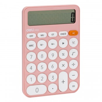 Calculator birou 12dig plastic fashion em124 roz deli