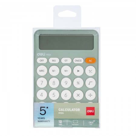 Calculator birou 12dig plastic fashion em124 vernil deli