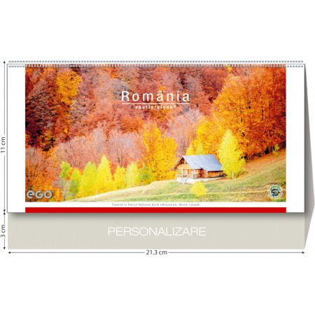Calendar birou romania 13 file 213 x 110 mm ego