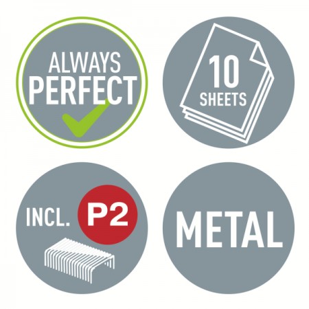 Capsator 10 coli nr 10 model mini 5528 albastru metalizat leitz