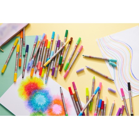 Carioca 20 culori 2 capete faber-castell