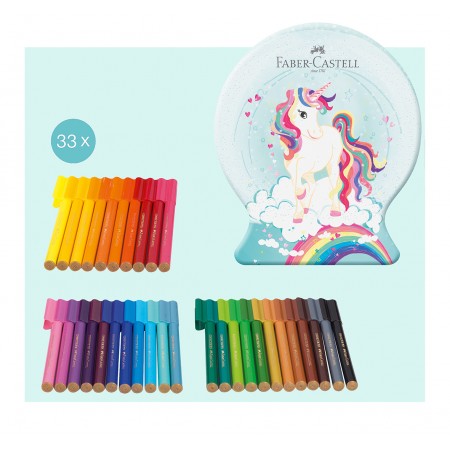 Carioca 33 culori unicorni 2023 connector faber-castell Carioca 33 culori unicorni 2023 connector faber-castell