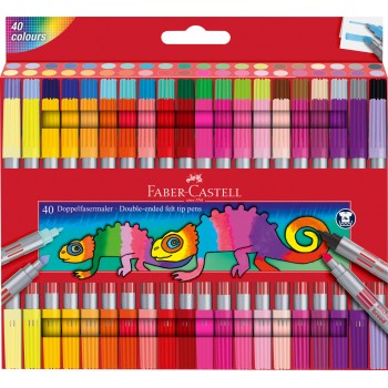 Carioca 40 culori 2 capete faber-castell