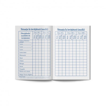 Carnet elev cl. 9-12