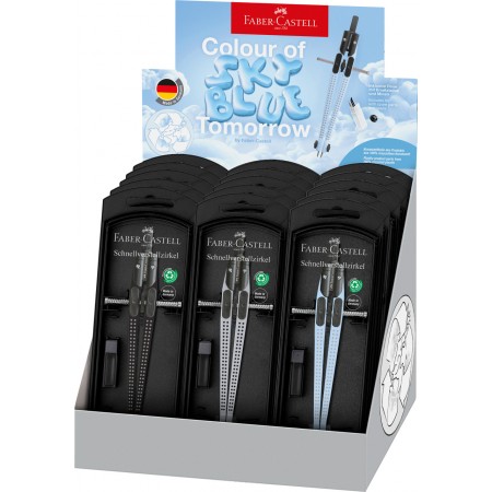 Compas quick-set grip bleu sky faber-castell