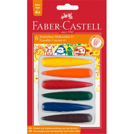 Creioane cerate model degete set 6 faber castell