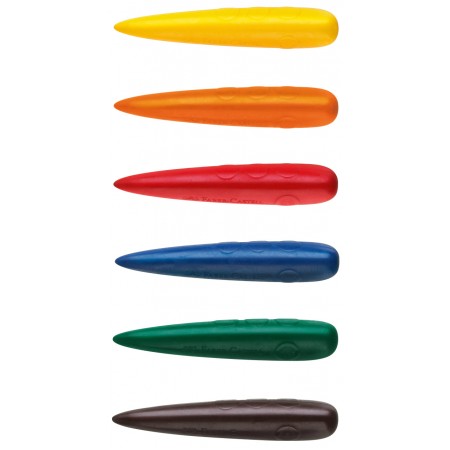 Creioane cerate model degete set 6 faber castell