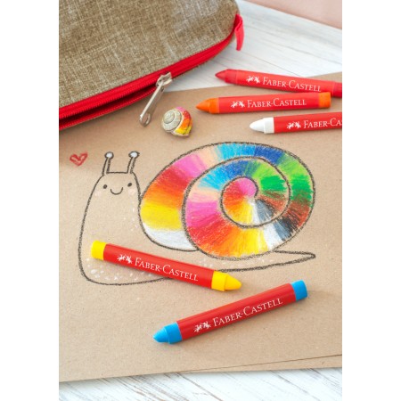 Creioane cerate triunghiulare 12 culori faber-castell