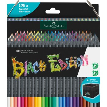 Creioane colorate 100 culori black edition faber-castell