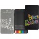 Creioane colorate 12 culori black edition cutie metal faber-castell