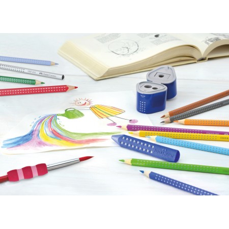 Creioane colorate 12 culori grip 2001 faber-castell