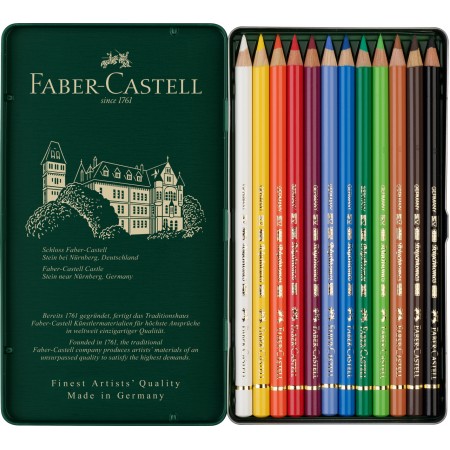 Creioane colorate 12 culori polychromos faber-castell Creioane colorate 12 culori polychromos faber-castell