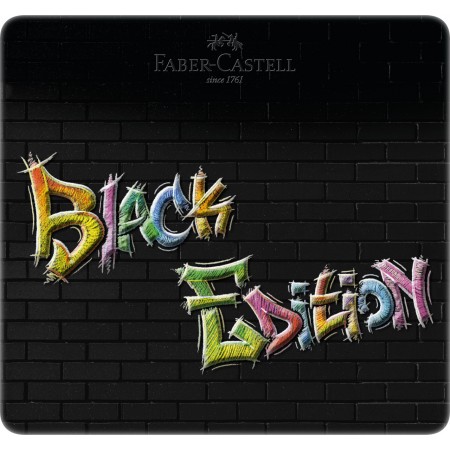 Creioane colorate 24 culori black edition cutie metal faber-castell Creioane colorate 24 culori black edition cutie metal faber-castell