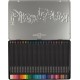 Creioane colorate 36 culori black edition cutie metal faber-castell