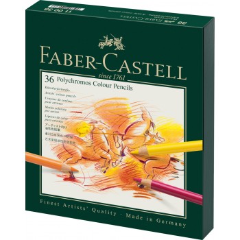 Creioane colorate 36 culori studio polychromos faber-castell
