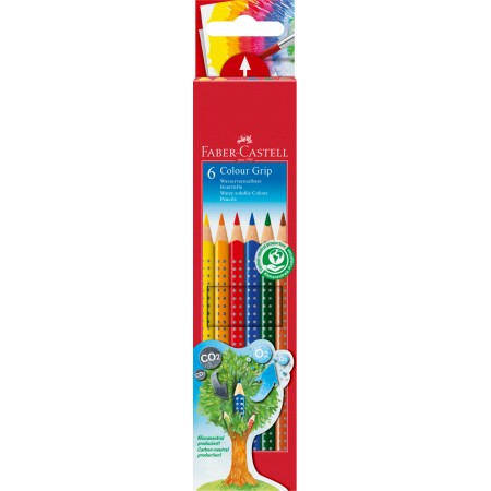 Creioane colorate 6 culori grip 2001 faber-castell Creioane colorate 6 culori grip 2001 faber-castell