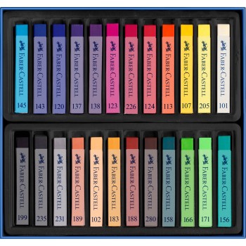 Creioane pastel soft 24 culori faber-castell