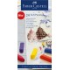 Creioane pastel soft mini 24 culori faber-castell
