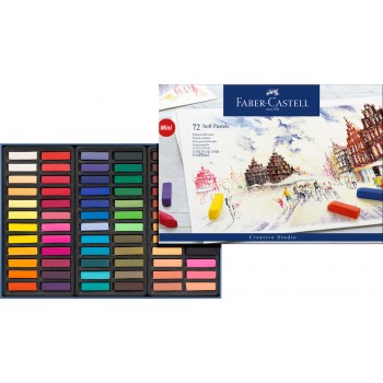 Creioane pastel soft mini 72 culori faber-castell