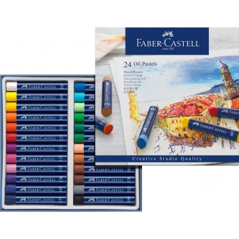 Creioane ulei pastel 24 culori faber-castell