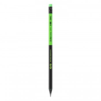 Creion grafit cu guma lemn negru 2b deli