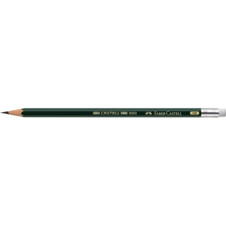 Creion grafit hb cu guma castell 9000 faber-castell Creion grafit hb cu guma castell 9000 faber-castell