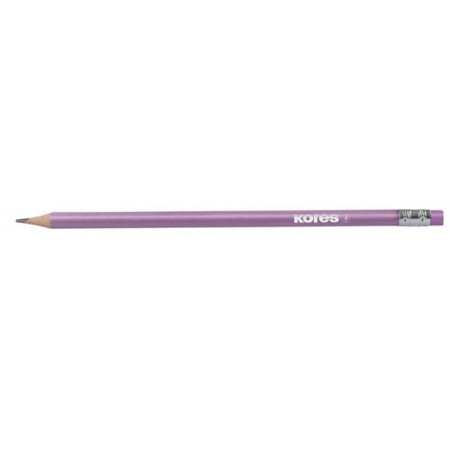 Creion grafit hb cu guma metalic 6/set kores