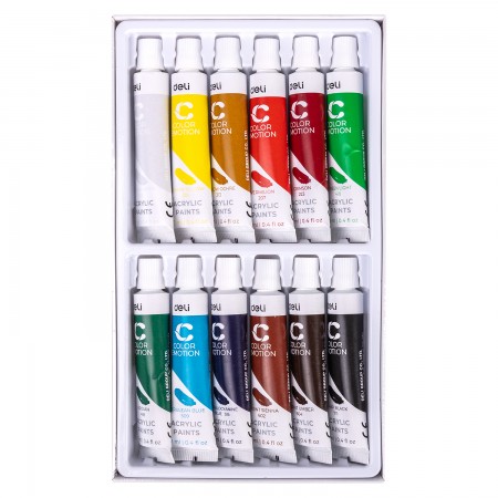 Culori acrilice 12 culori 12ml deli
