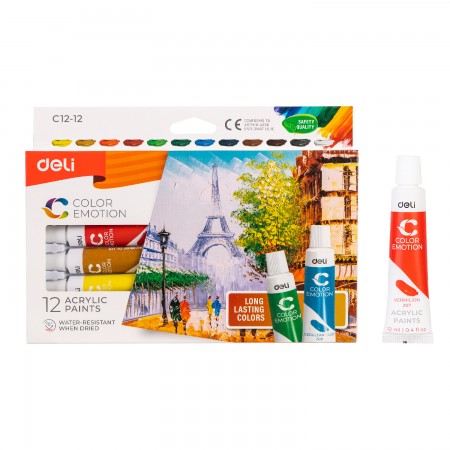 Culori acrilice 12 culori 12ml deli