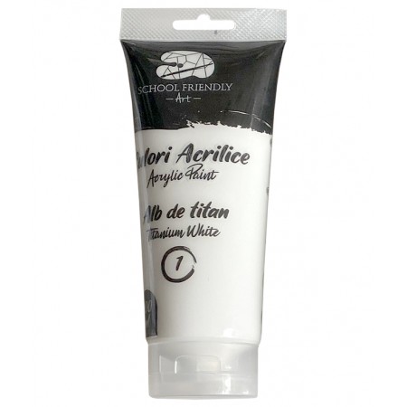 Culori acrilice 200ml alb titan premium sf art pigna
