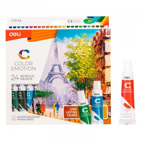 Culori acrilice 24 culori 12ml deli