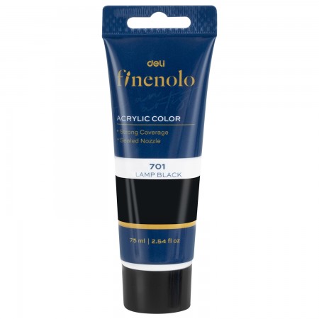 Culori acrilice 75ml negru deli