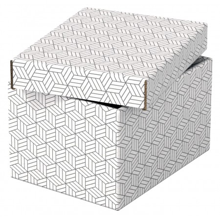 Cutie depozitare cu capac 25 x 20 x 15 cm alba recycled esselte
