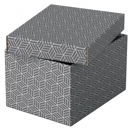 Cutie depozitare cu capac 25 x 20 x 15 cm gri recycled esselte