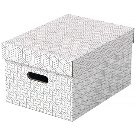 Cutie depozitare cu capac 36 x 26 x 20 cm alba recycled fsc 3/set esselte Cutie depozitare cu capac 36 x 26 x 20 cm alba recycled fsc 3/set esselte