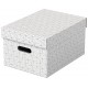Cutie depozitare cu capac 36 x 26 x 20 cm alba recycled fsc 3/set esselte Cutie depozitare cu capac 36 x 26 x 20 cm alba recycled fsc 3/set esselte