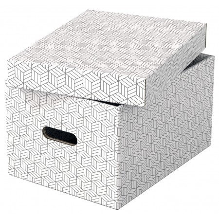 Cutie depozitare cu capac 36 x 26 x 20 cm alba recycled fsc 3/set esselte Cutie depozitare cu capac 36 x 26 x 20 cm alba recycled fsc 3/set esselte
