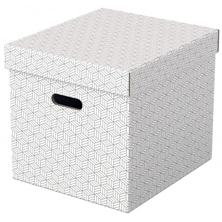 Cutie depozitare cu capac 36 x 32 x 31cm alba recycled fsc 3/set esselte Cutie depozitare cu capac 36 x 32 x 31cm alba recycled fsc 3/set esselte