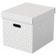 Cutie depozitare cu capac 36 x 32 x 31cm alba recycled fsc 3/set esselte Cutie depozitare cu capac 36 x 32 x 31cm alba recycled fsc 3/set esselte